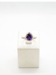 RAINDROP YÜZÜK | AMETHYST | 925 AYAR GÜMÜŞ | ÖZEL TASARIM